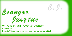 csongor jusztus business card